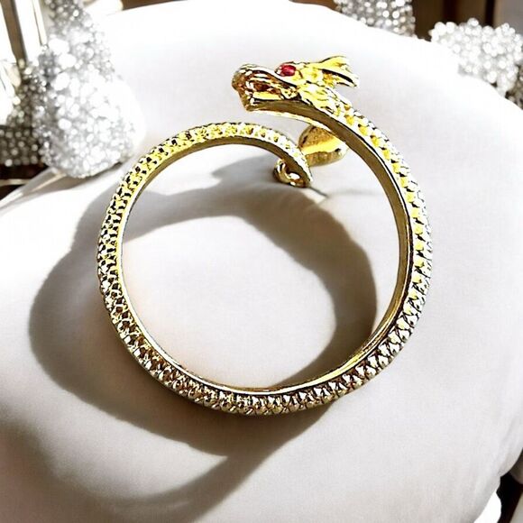 NIB Dragon's Tail Qiankun Lucky Ring, Red Eye Dragon Tail Wrap Ring, Adjustable - Picture 3 of 6